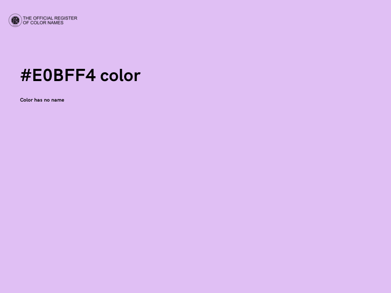 #E0BFF4 color image