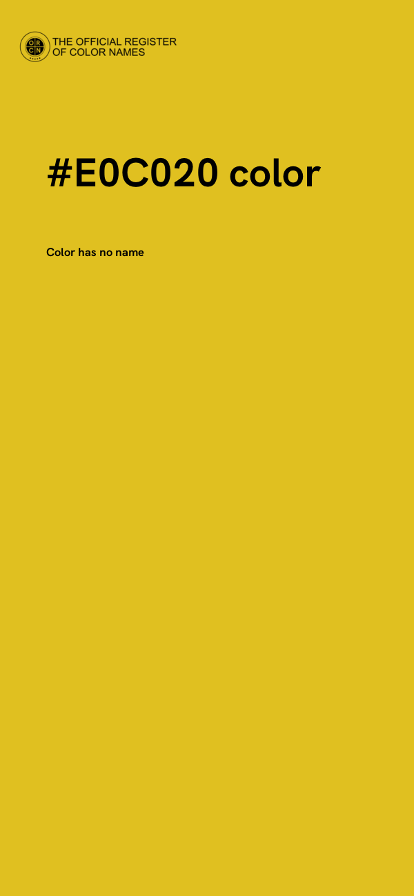 #E0C020 color image
