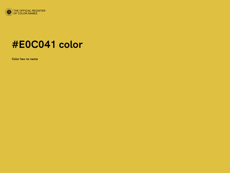 #E0C041 color image
