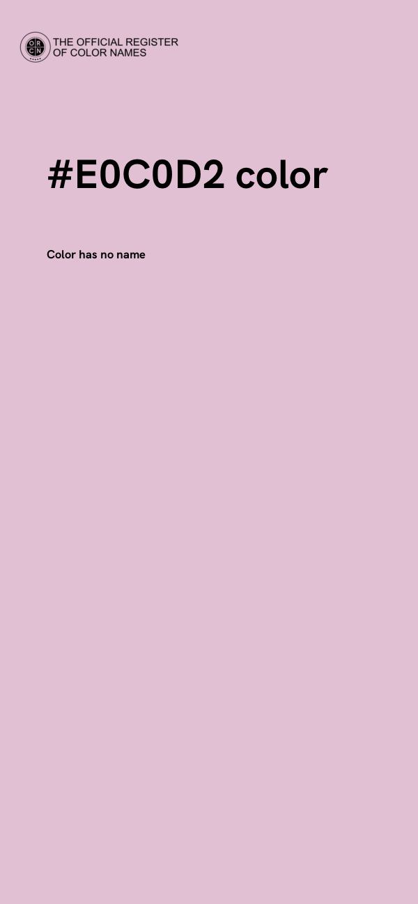 #E0C0D2 color image