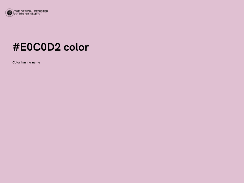 #E0C0D2 color image