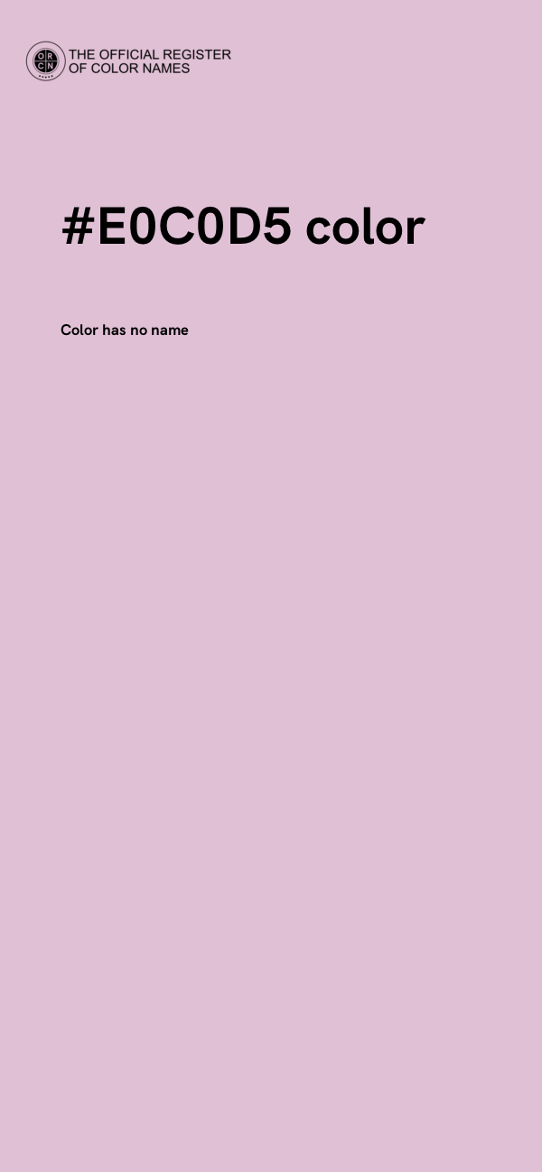 #E0C0D5 color image