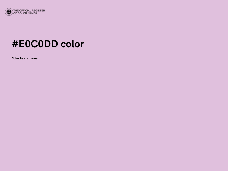 #E0C0DD color image