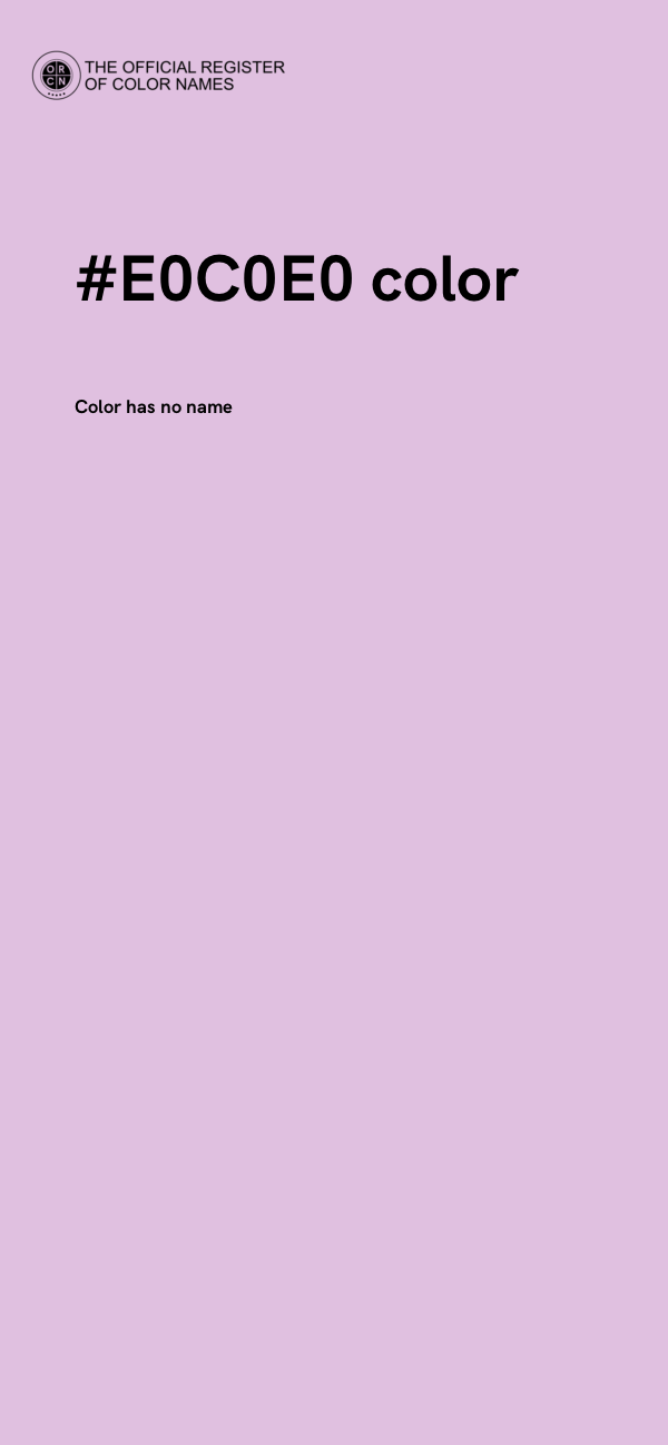 #E0C0E0 color image