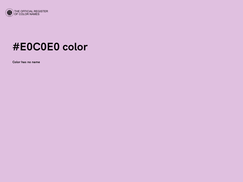 #E0C0E0 color image