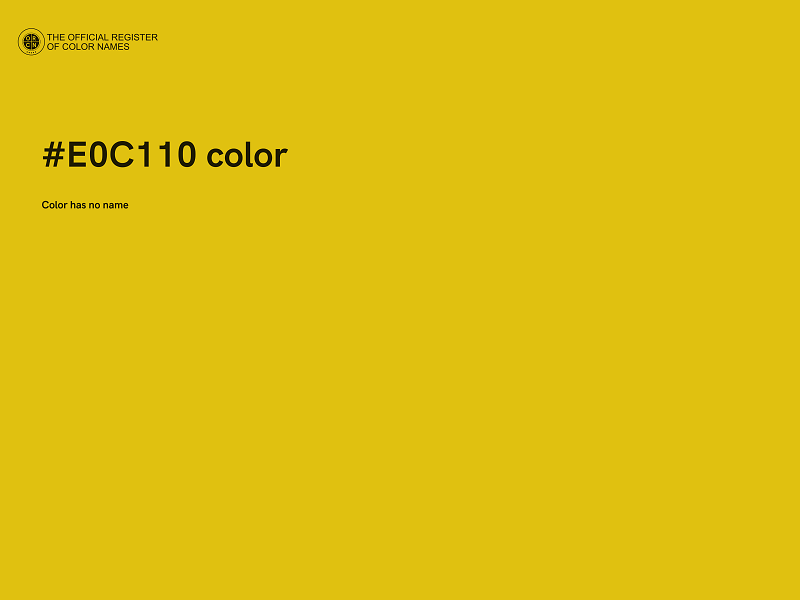 #E0C110 color image