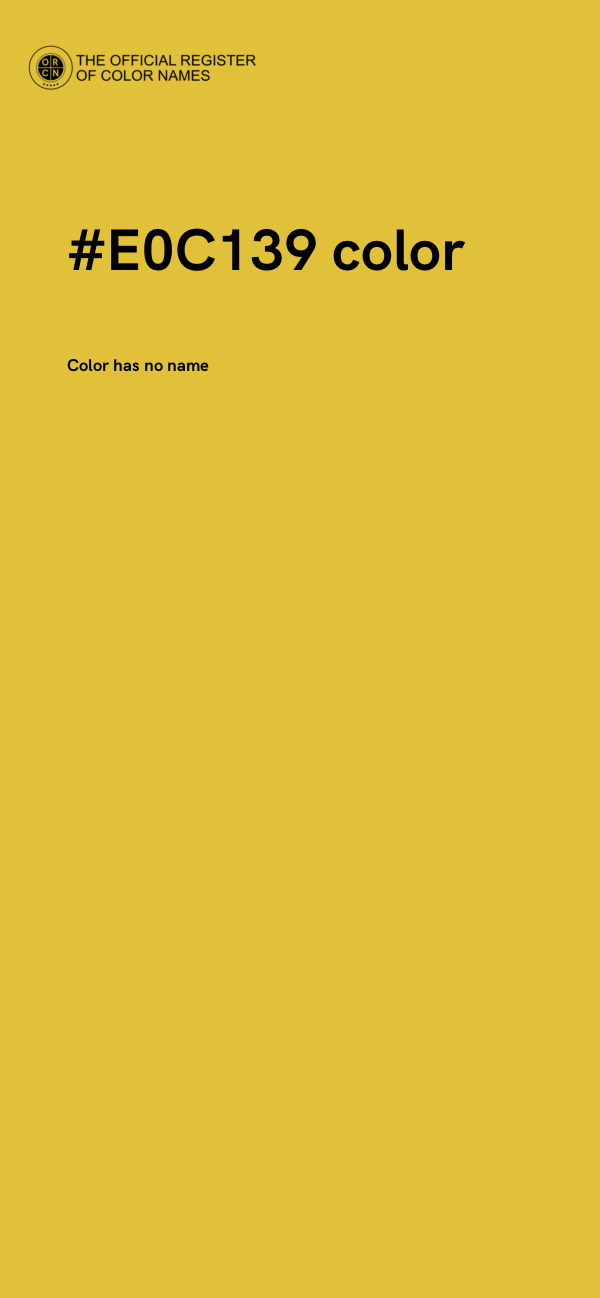 #E0C139 color image
