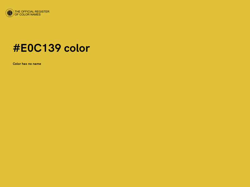 #E0C139 color image
