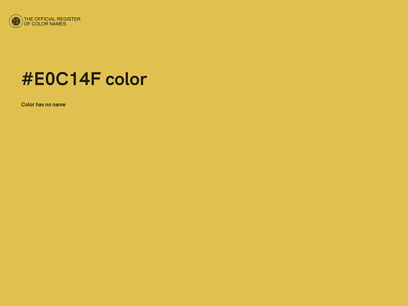 #E0C14F color image