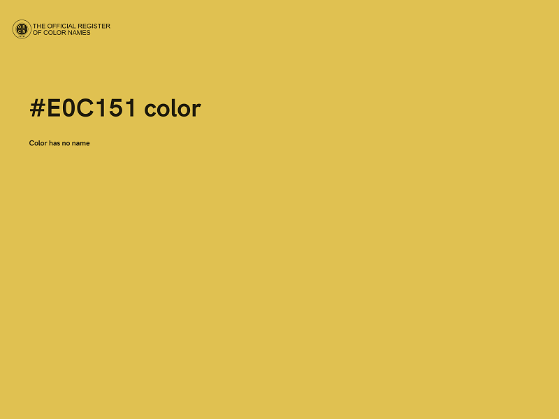 #E0C151 color image