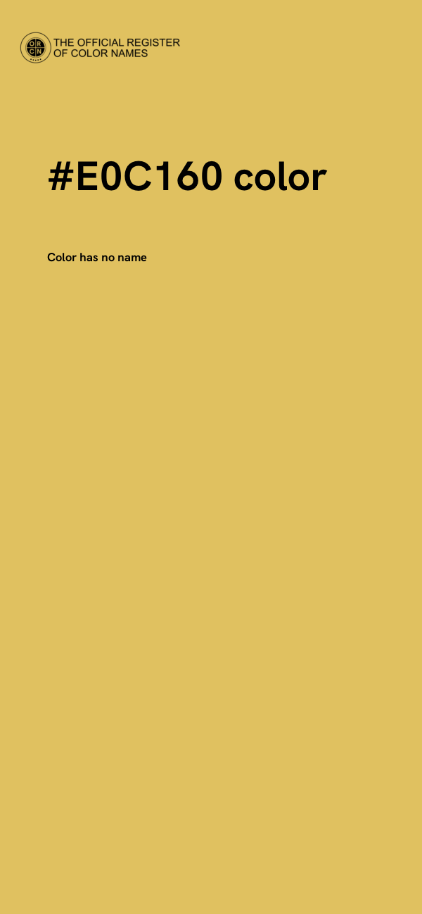 #E0C160 color image