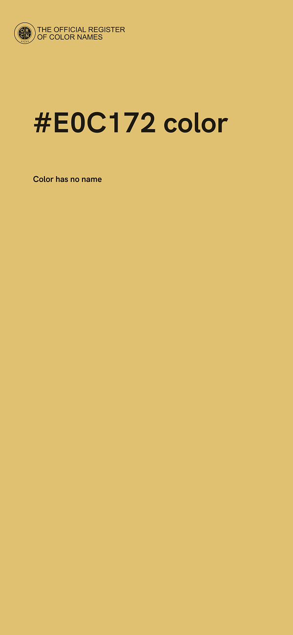 #E0C172 color image