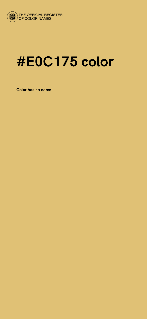 #E0C175 color image