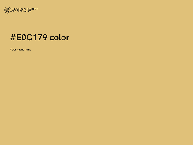 #E0C179 color image