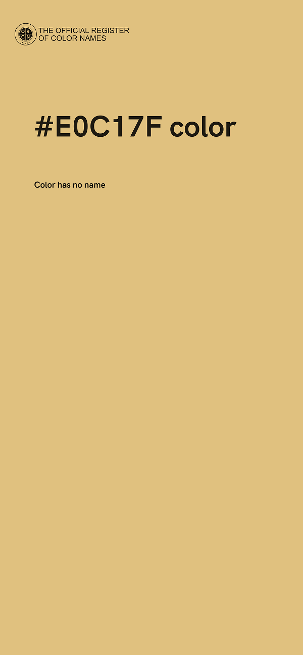 #E0C17F color image
