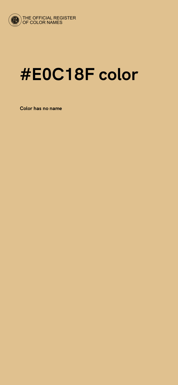 #E0C18F color image