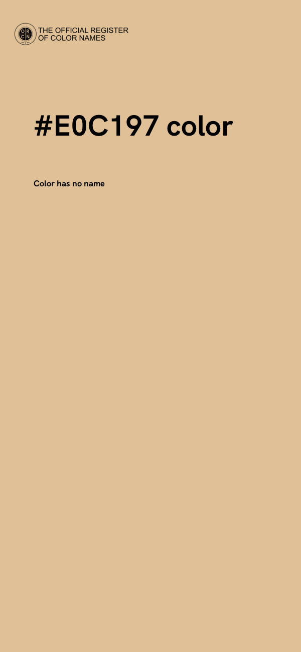 #E0C197 color image