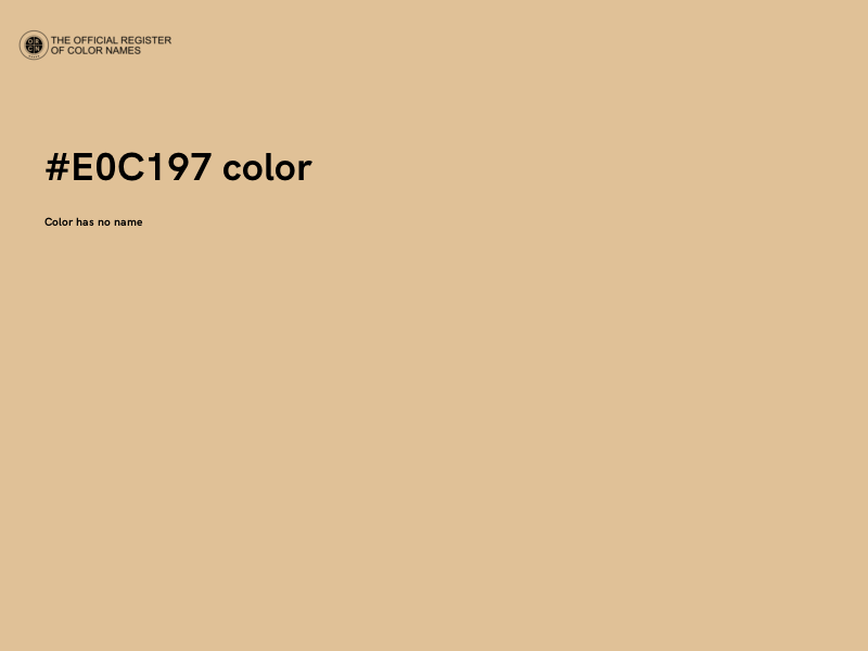 #E0C197 color image