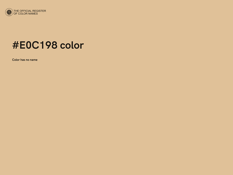 #E0C198 color image