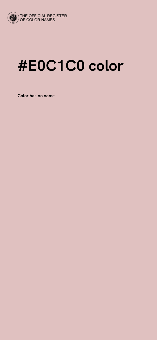 #E0C1C0 color image