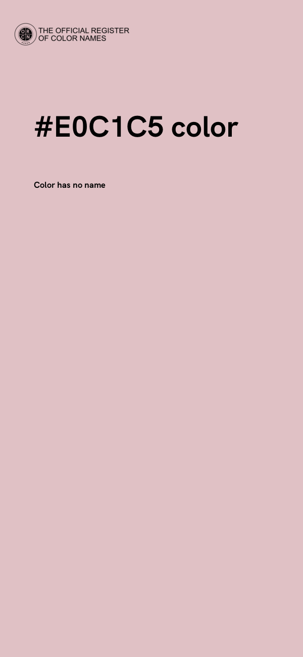 #E0C1C5 color image