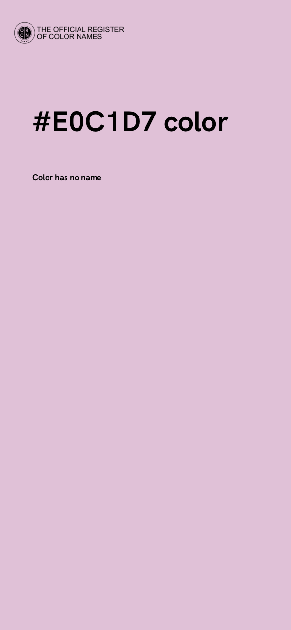 #E0C1D7 color image