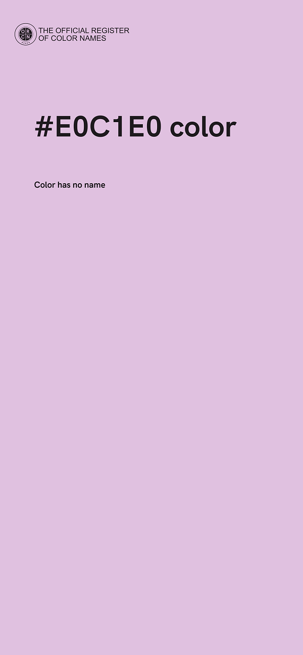 #E0C1E0 color image