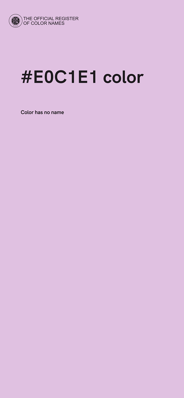 #E0C1E1 color image