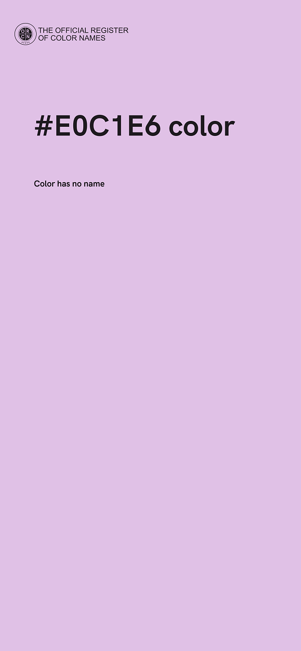 #E0C1E6 color image