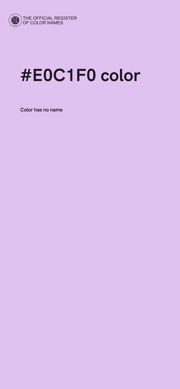 #E0C1F0 color image