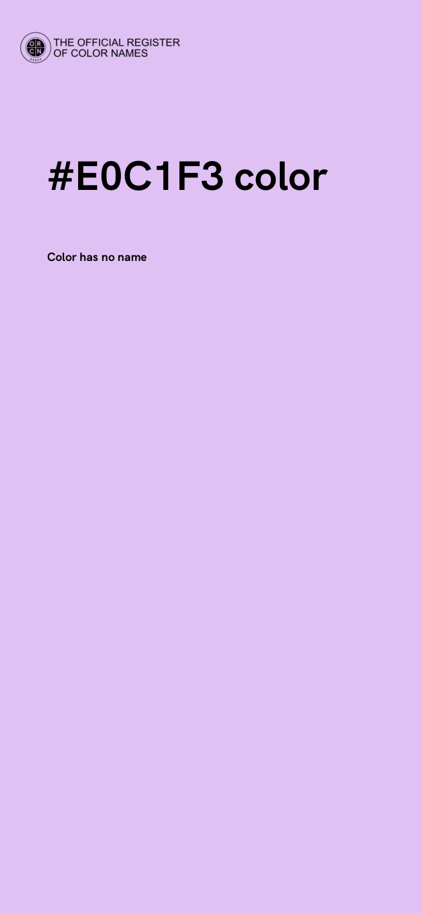 #E0C1F3 color image