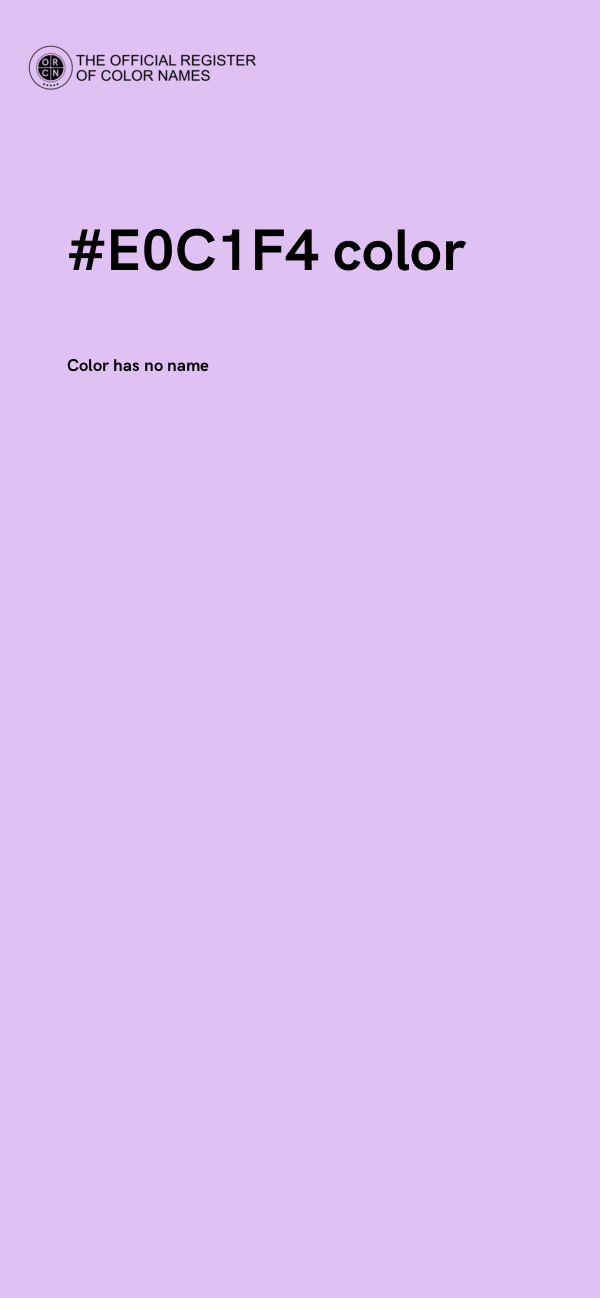 #E0C1F4 color image