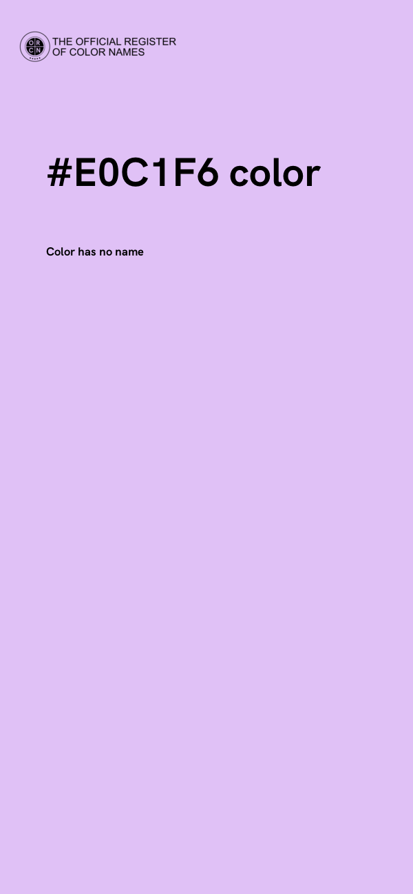 #E0C1F6 color image