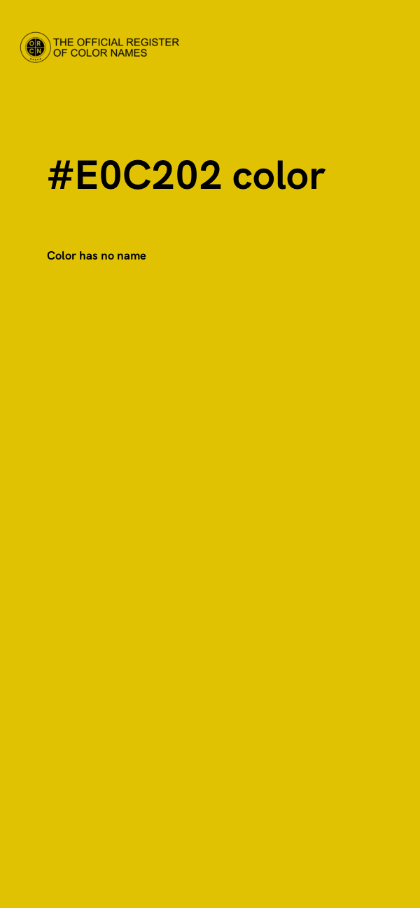 #E0C202 color image