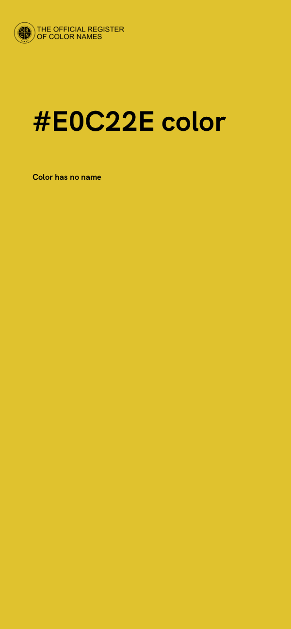 #E0C22E color image