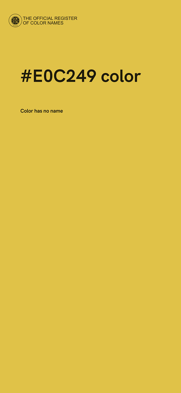 #E0C249 color image
