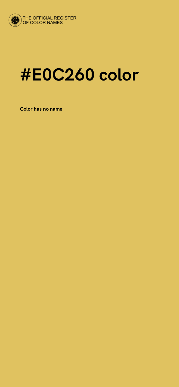 #E0C260 color image