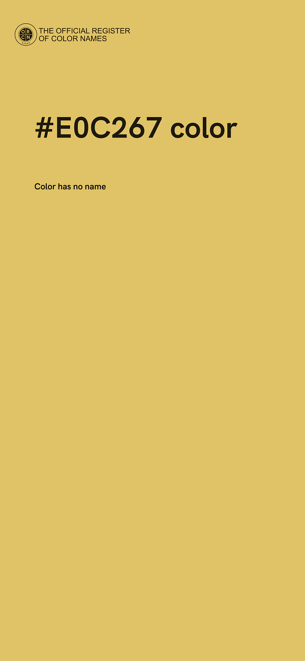 #E0C267 color image