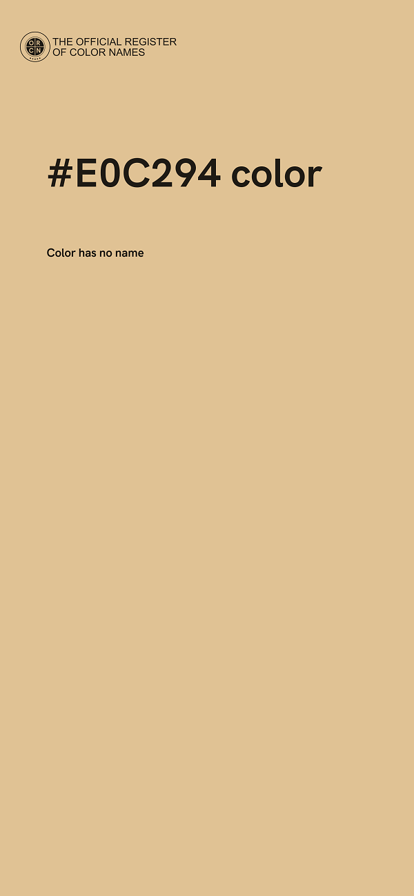 #E0C294 color image