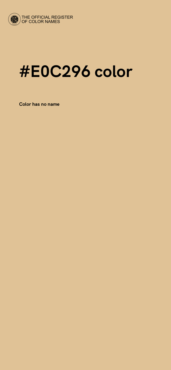 #E0C296 color image