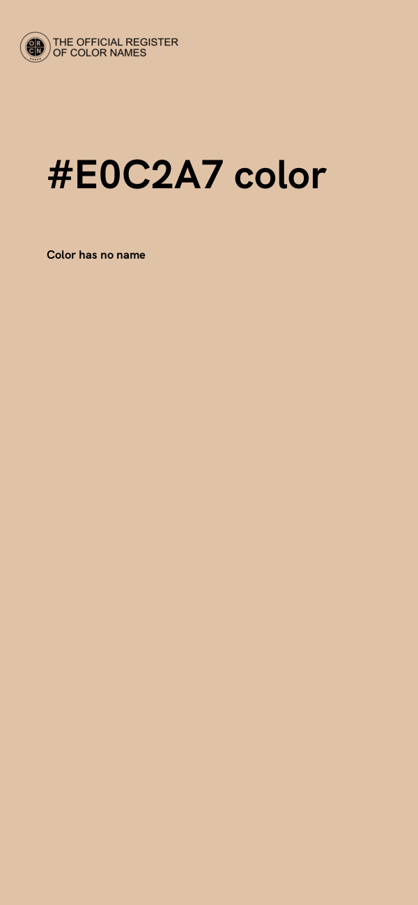 #E0C2A7 color image