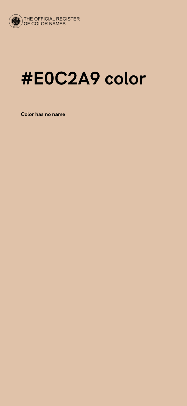 #E0C2A9 color image