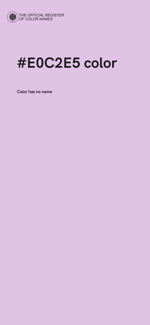 #E0C2E5 color image