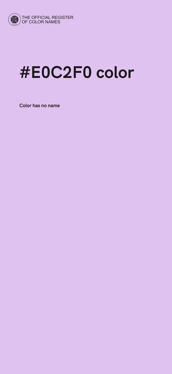 #E0C2F0 color image