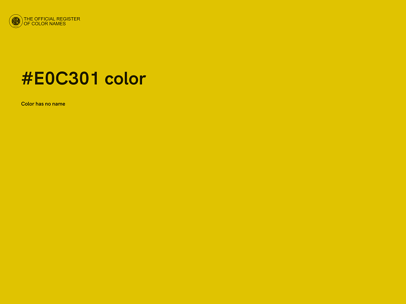 #E0C301 color image