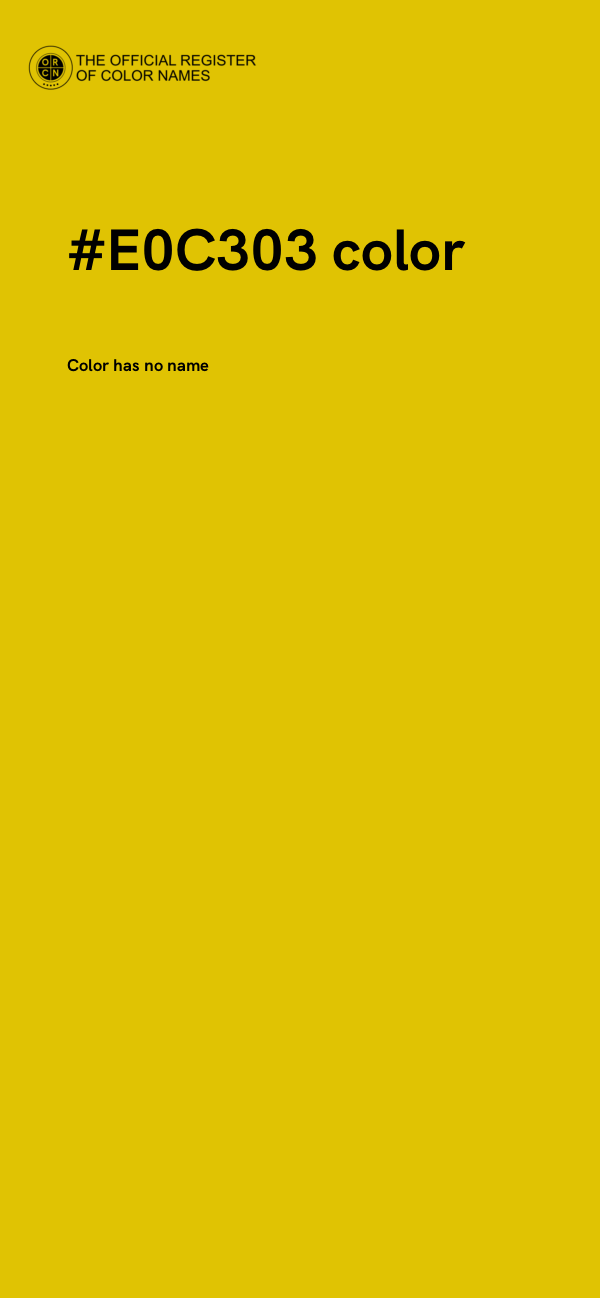 #E0C303 color image