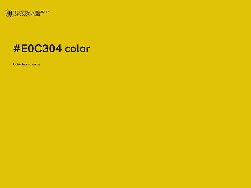 #E0C304 color image