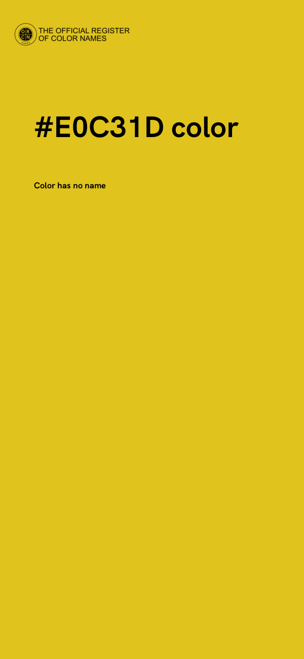 #E0C31D color image