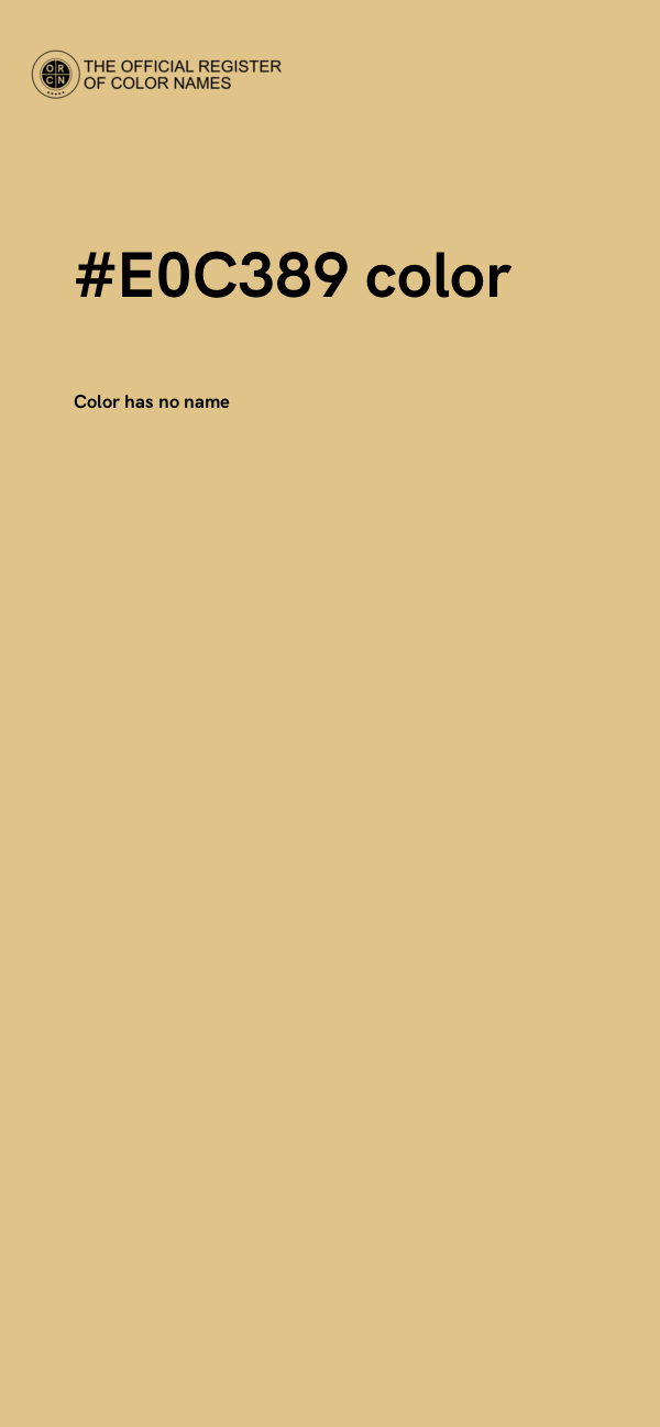 #E0C389 color image