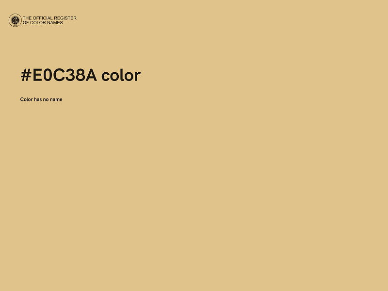 #E0C38A color image